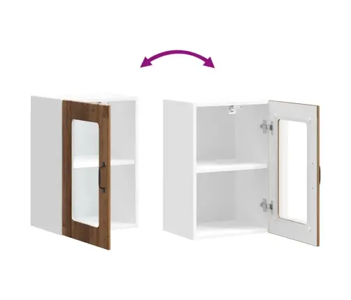 Virtuves Sienas Skapis Ar Stikla Durvīm 