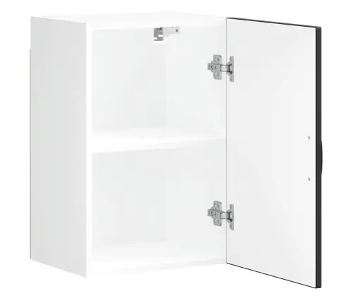 Virtuvės Sieninė Spintelė "Lucca" Juoda Inžinierinė Mediena