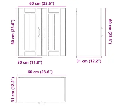 Köögi Seinakapp Lucca, Sonoma Tamm, Tehispuit