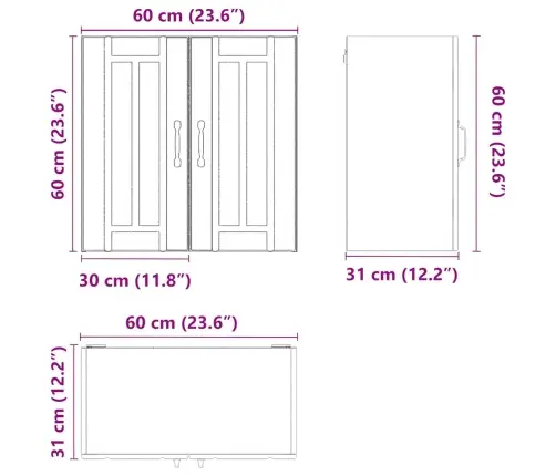 Sieninė Virtuvės Spinta "Lucca" Senos Medienos