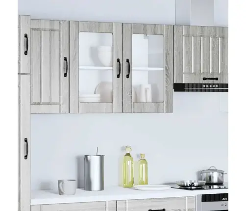 Virtuvės Sieninė Spintelė Su Stiklinėmis Durimis "Lucca"