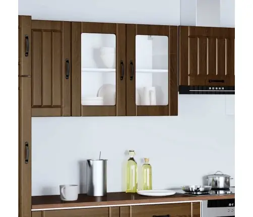 Virtuvės Sieninė Spintelė Su Stiklinėmis Durimis "Lucca"
