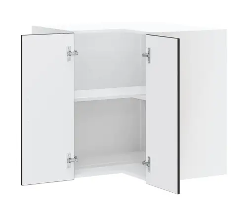 Virtuvės Sieninė Kampinė Spintelė "Lucca" Black Engineered Wood