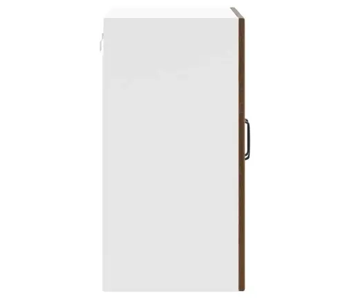 Virtuves Sienas Skapis Ar Stikla Durvīm Lucca Brūna Ozola Vidaxl