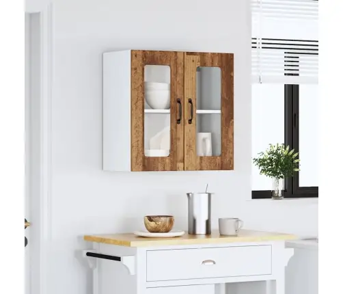 Köögi Seinakapp Klaasuksega "Lucca", Vanast Puidust, Töödeldud Puit