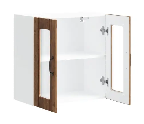 Köögi Seinakapp Klaasuksega "Lucca", Vanast Puidust, Töödeldud Puit