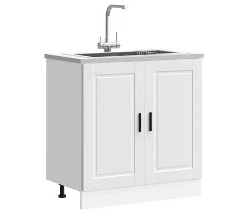 Izlietnes Pamatnes Skapis Porto Balts Inženierizēts Koks Vidaxl