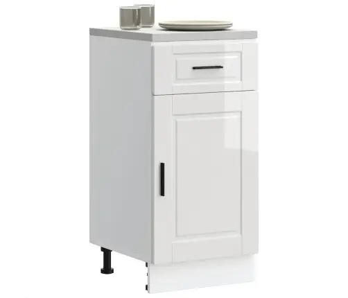 Köögi Aluskapp "Porto", Kõrgläikega Valge, Tehispuit