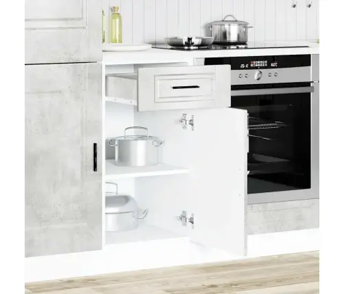 Virtuvės Spintelė, Porto, Betono Pilka, Apdirbta Mediena