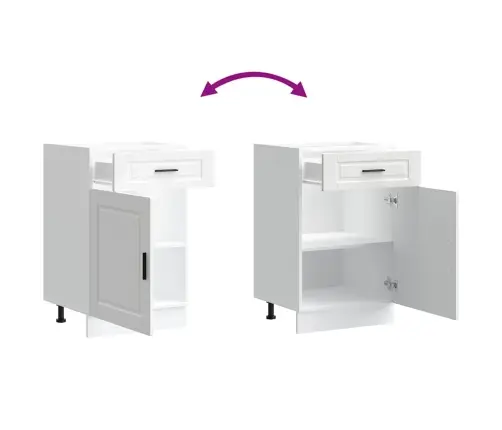 Virtuvės Spintelė, Porto, Balta, Apdirbta Mediena