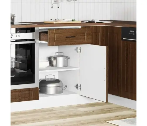 Virtuvės Spintelė, Porto, Ruda Ąžuolo, Apdirbta Mediena