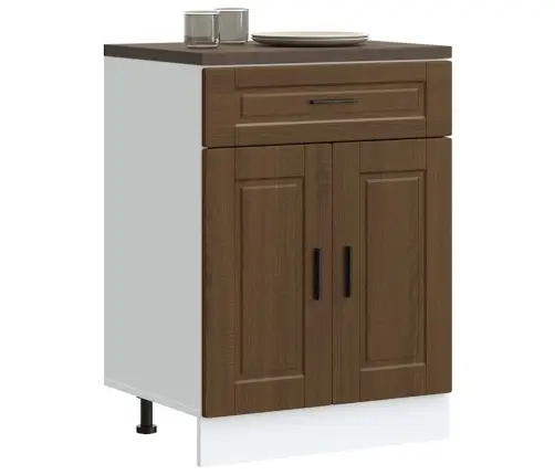 Virtuvės Spintelė, Porto, Ruda Ąžuolo, Apdirbta Mediena