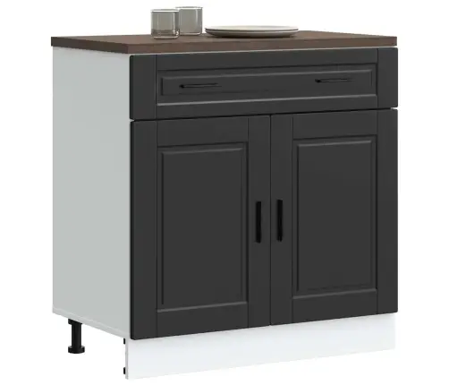 Köögi Aluskapp "Porto", Must, Tehispuit