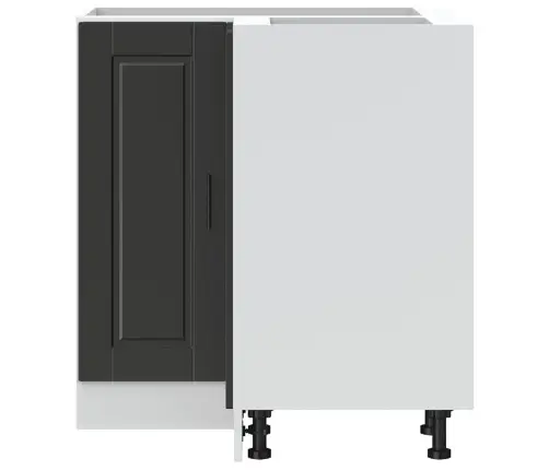 Virtuvės Kampinė Spintelė, Porto, Juoda, Apdirbta Mediena