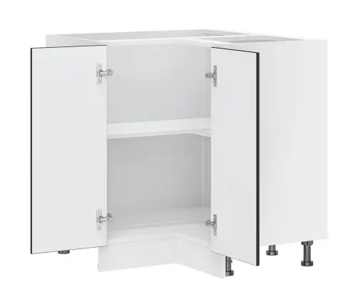 Virtuvės Kampinė Spintelė, Porto, Juoda, Apdirbta Mediena