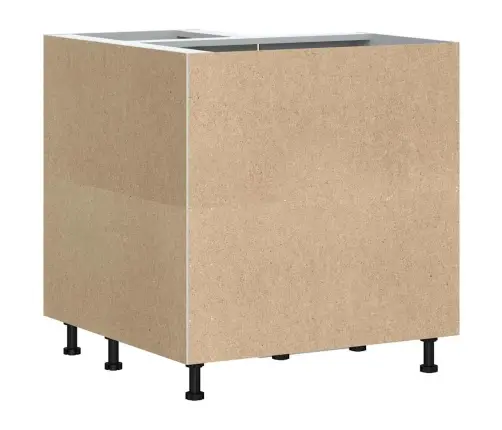 Virtuvės Kampinė Spintelė, Porto, Juoda, Apdirbta Mediena