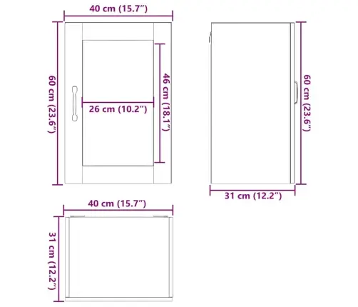 Virtuvės Sieninė Spintelė Su Stiklinėmis Durimis "Porto"