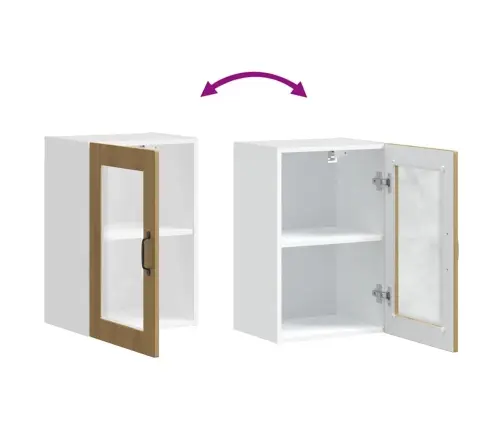 Virtuves Sienas Skapis Ar Stikla Durvīm 