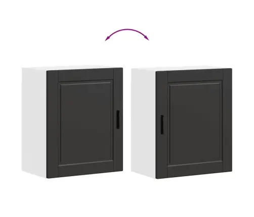 Virtuvės Spintelė, Porto, Juoda, Apdirbta Mediena