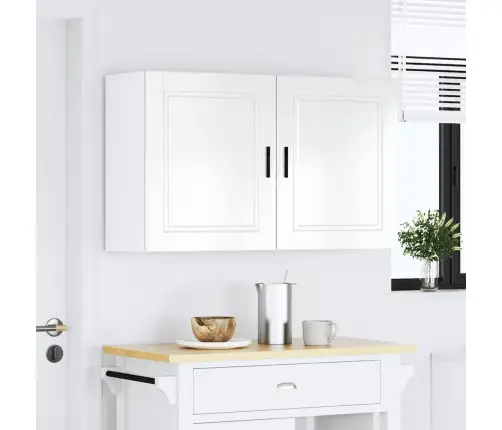 Virtuvės Sieninės Spintelės 2 Vnt "Porto" Blizganti Balta