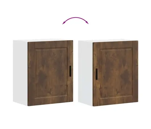 Sieninės Virtuvės Spintelės 2 Vnt "Porto" Rūkyto Ąžuolo