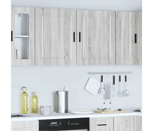 Sieninės Virtuvės Spintelės 2 Vnt "Porto" Pilka Sonoma