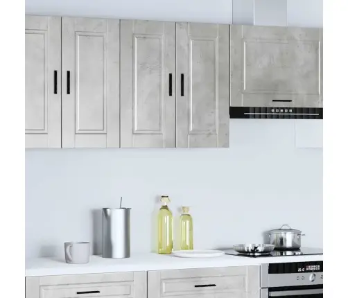 Virtuvės Spintelė, Porto, Betono Pilka, Apdirbta Mediena