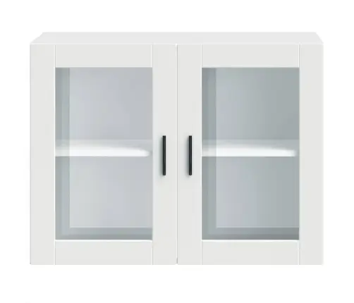 Klaasuksega Köögiseinakapp, Porto, Valge