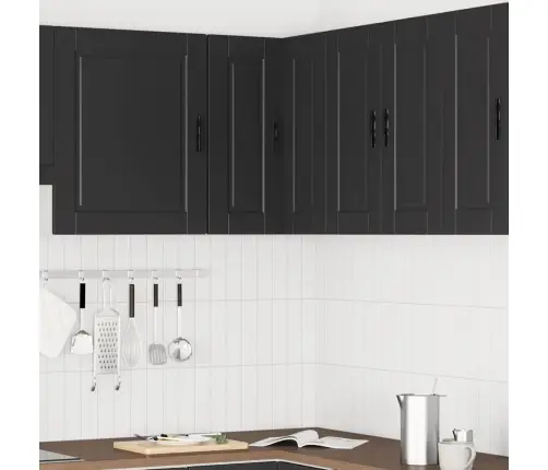 Virtuvės Spintelė, Porto, Juoda, Apdirbta Mediena