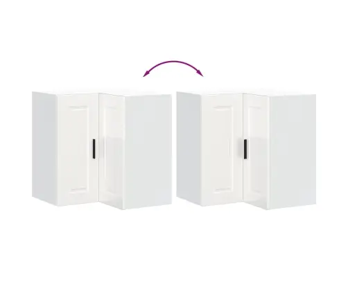 Köögi Seinanurgakapp Porto, Kõrgläikega Valge, Tehispuit