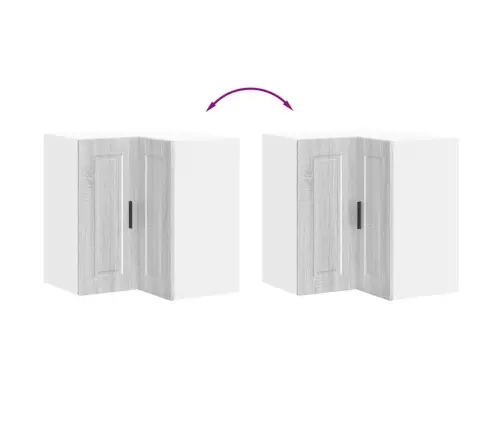 Virtuves Sienas Stūra Skapis, Porto, Pelēka Ozola Vidaxl