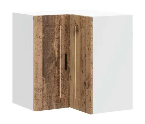 Virtuves Sienas Stūra Skapis, Porto Veca Koka Inženierijas Koks Vidaxl