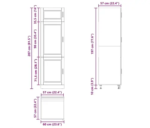 Virtuves Skapis, Porto, Ozolkoka Krāsa, Inženierijas Koks Vidaxl
