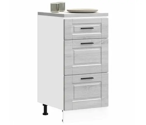 Virtuvės Spintelė, Porto, Pilka, Apdirbta Mediena