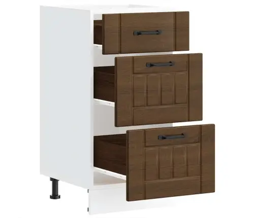 Virtuvės Spintelė, Lucca, Ruda Ąžuolo, Apdirbta Mediena