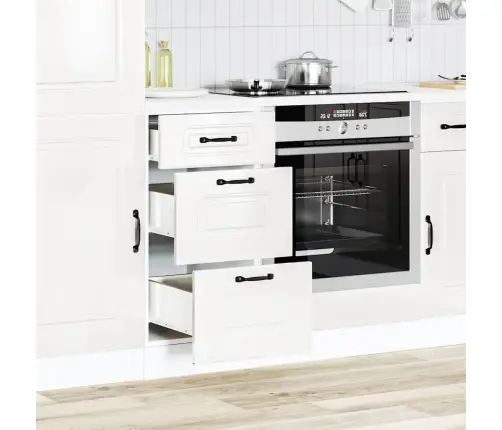 Virtuvės Spintelė, „Kalmar“, Blizgi Balta, Inžinerinė Mediena