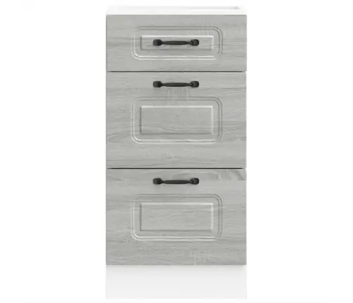 Virtuves Apakšējai Skapītis, Kalmar, Pelēka Koka Vidaxl