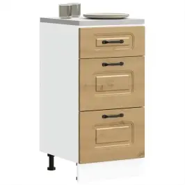 Virtuves Apakšējai Skapītis, Kalmar, Koka Krāsā Vidaxl