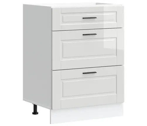 Virtuvės Spintelė, „Porto“, Blizgi Balta, Inžinerinė Mediena