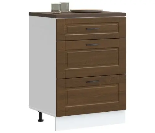 Virtuvės Spintelė, Porto, Ruda Ąžuolo, Apdirbta Mediena