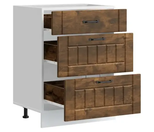 Köögi Aluskapp Lucca, Suitsutatud Tamm, Tehispuit