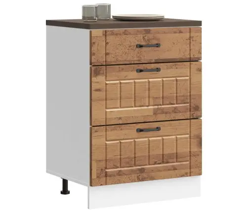 Köögi Aluskapp Lucca, Vana Puit, Tehispuit