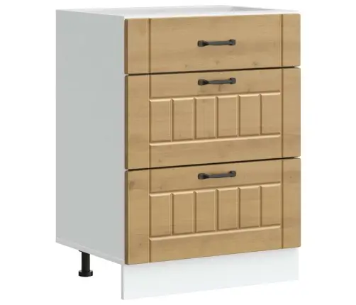 Virtuvės Spintelė, Lucca, Artisano Ąžuolo, Apdirbta Mediena