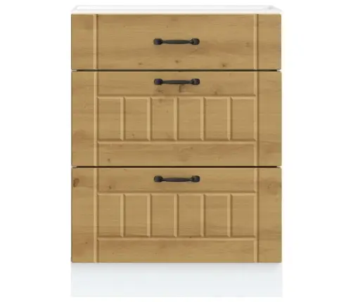 Virtuvės Spintelė, Lucca, Artisano Ąžuolo, Apdirbta Mediena