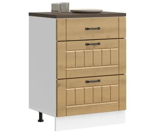 Virtuvės Spintelė, Lucca, Artisano Ąžuolo, Apdirbta Mediena