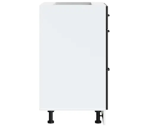 Virtuves Apakšējai Skapītis, Kalmar, Melns, Inženierijas Koks Vidaxl