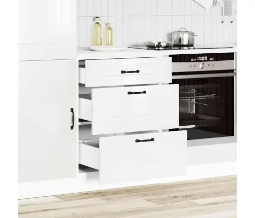 Virtuvės Spintelė, „Kalmar“, Blizgi Balta, Inžinerinė Mediena