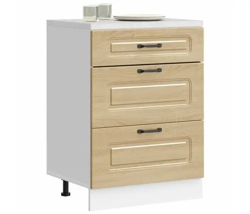 Virtuves Apakšējai Skapītis, Kalmar, Ozolkoka Vidaxl