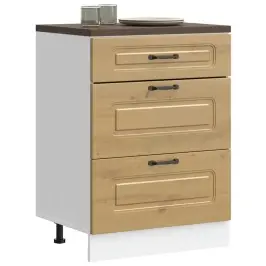 Virtuves Apakšējai Skapītis, Kalmar, Koka Krāsā Vidaxl