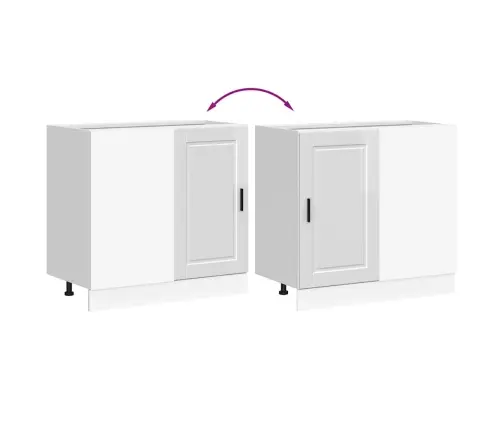 Virtuvės Spintelė, „Porto“, Blizgi Balta, Inžinerinė Mediena